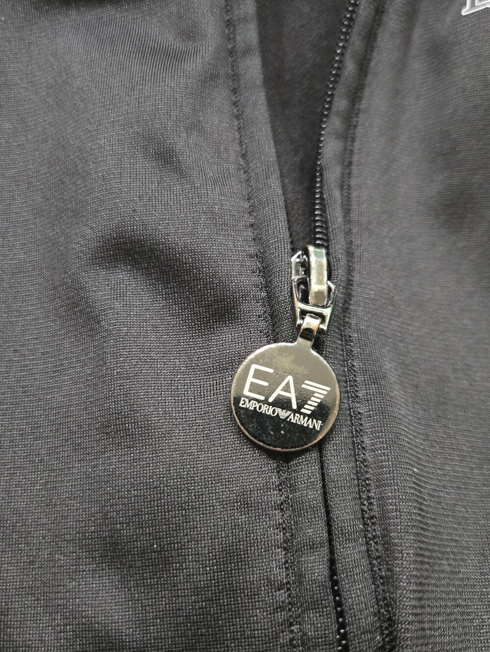 Emporio Armani EA7 Black Zip-Up Bomber Jacket - Picture 4 of 4